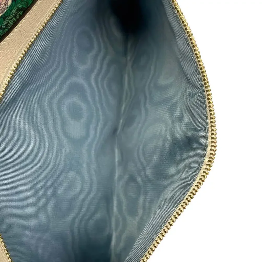 Gucci Ophidia, Yuko Higuchi Clutch Bag 517551 Green Cream Multi PVC Leather